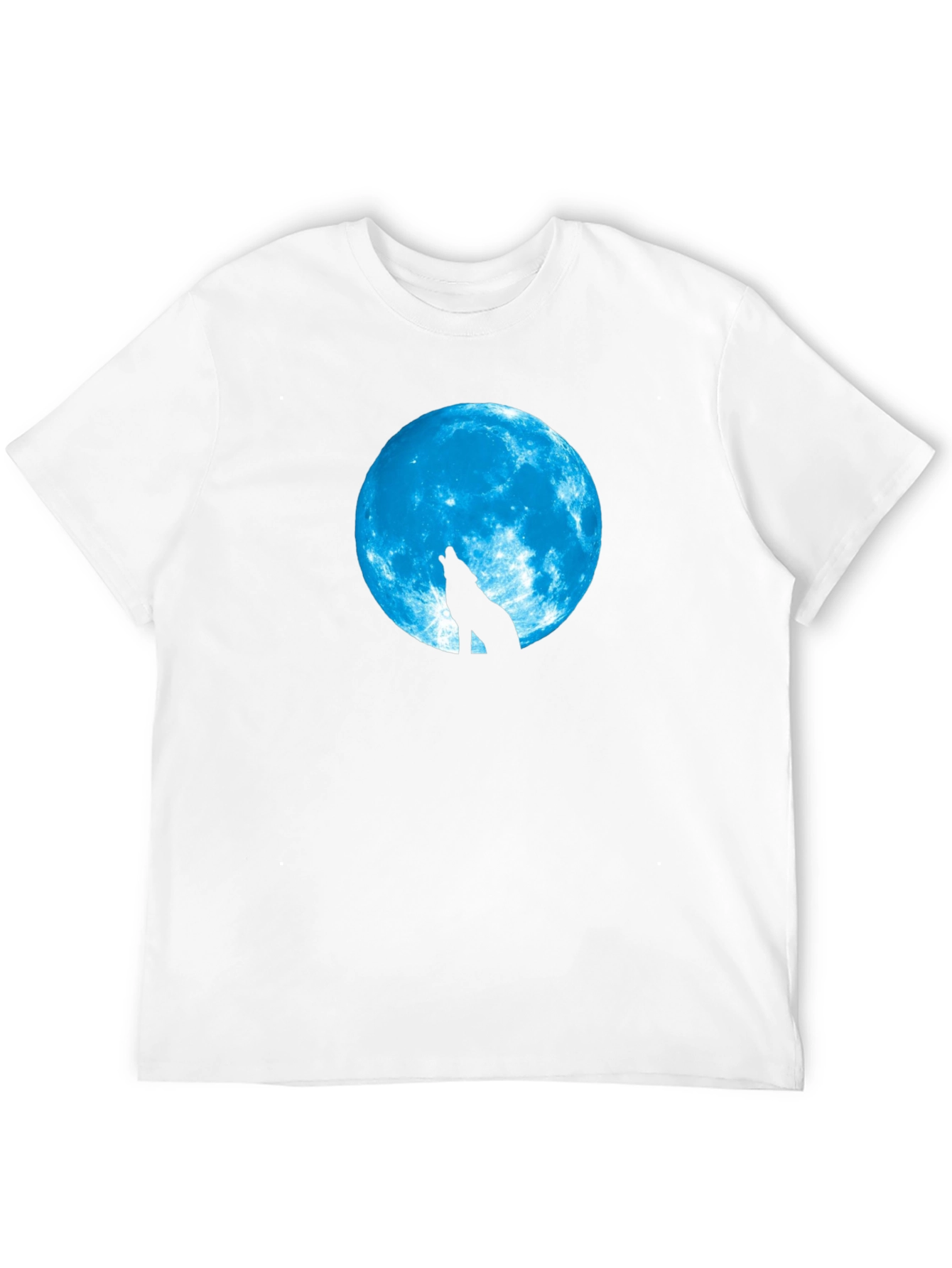 Wolf Moon Graphic Tee - Black Cotton T-Shirt