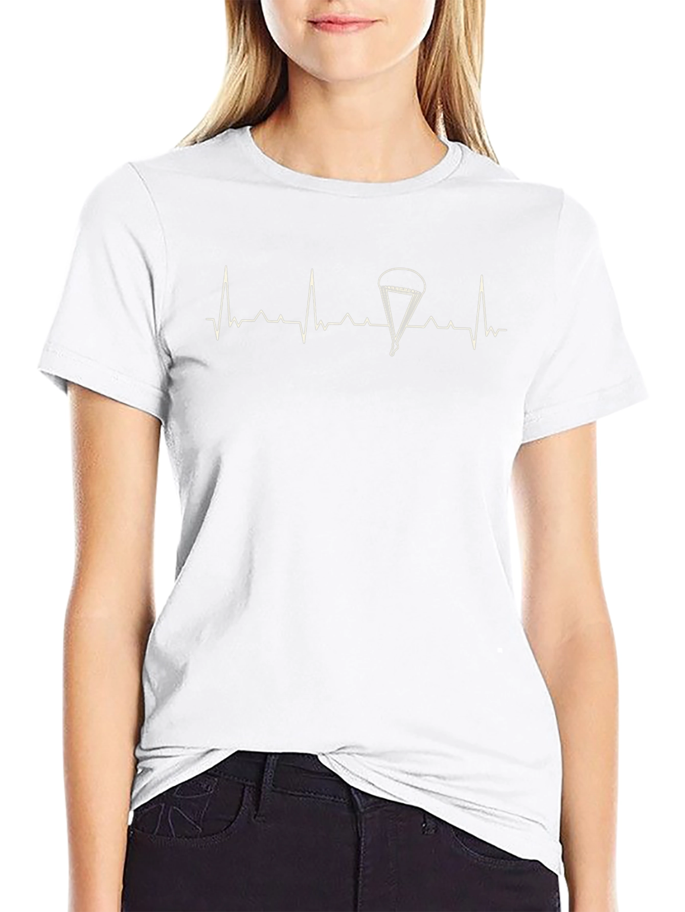Parachute Heartbeat T-Shirt - Skydiving Life