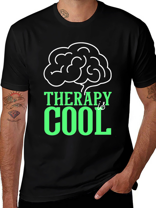 Therapy is Cool T-Shirt - Brain Design