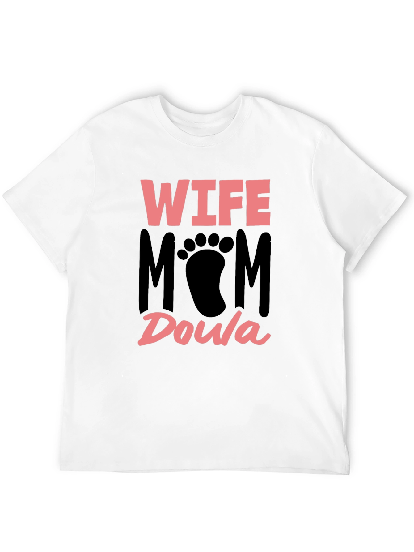Wife Mom Doula T-Shirt - Black Cotton Tee