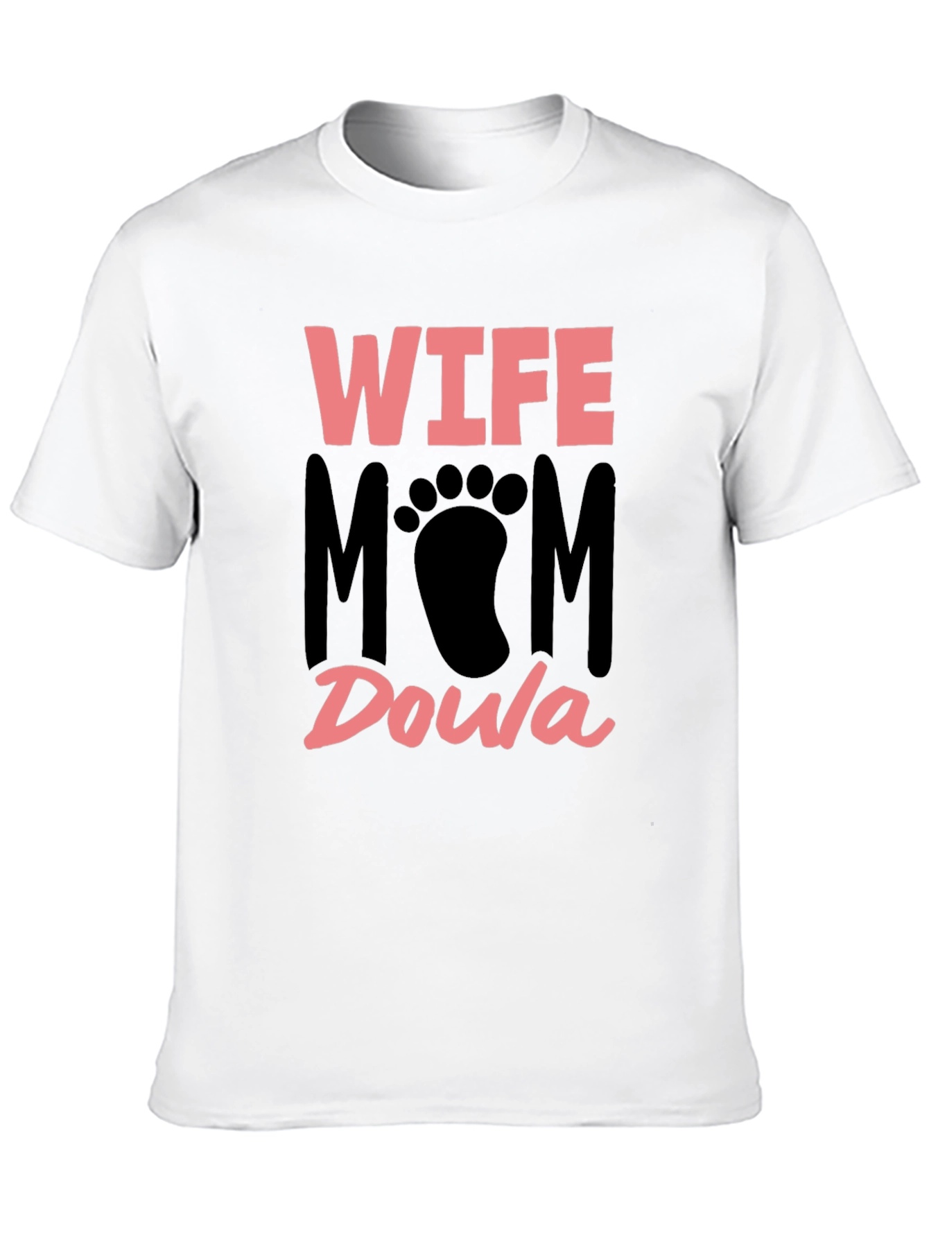 Wife Mom Doula T-Shirt - Black Cotton Tee