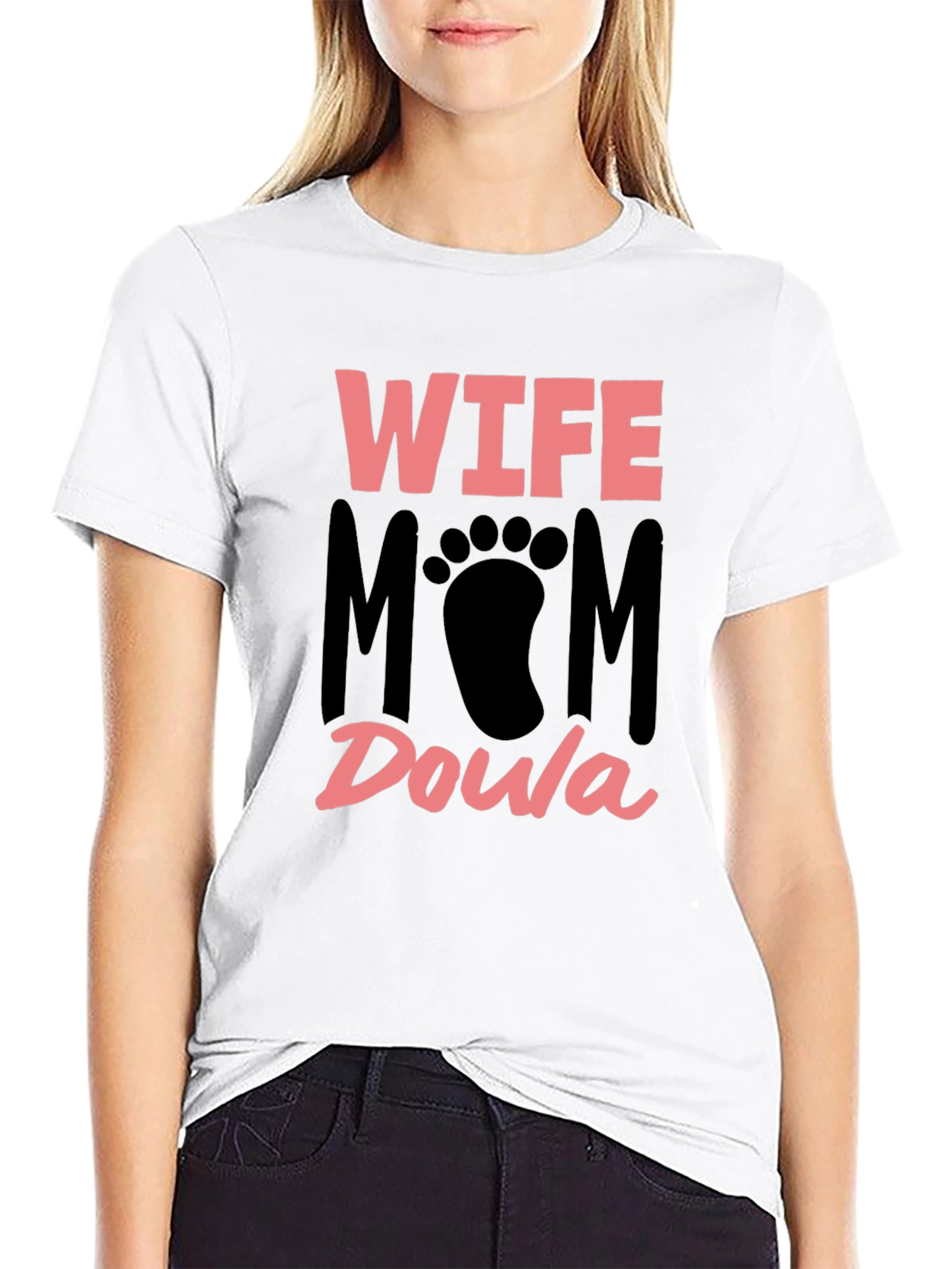 Wife Mom Doula T-Shirt - Black Cotton Tee