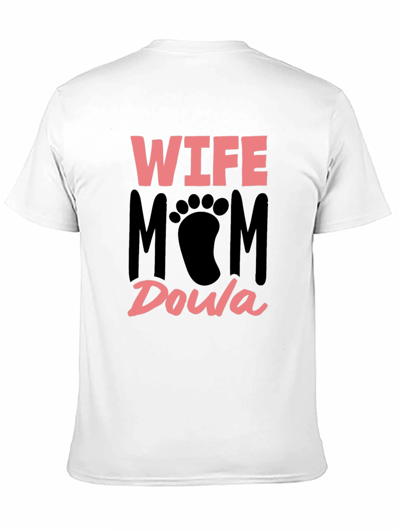 Wife Mom Doula T-Shirt - Black Cotton Tee