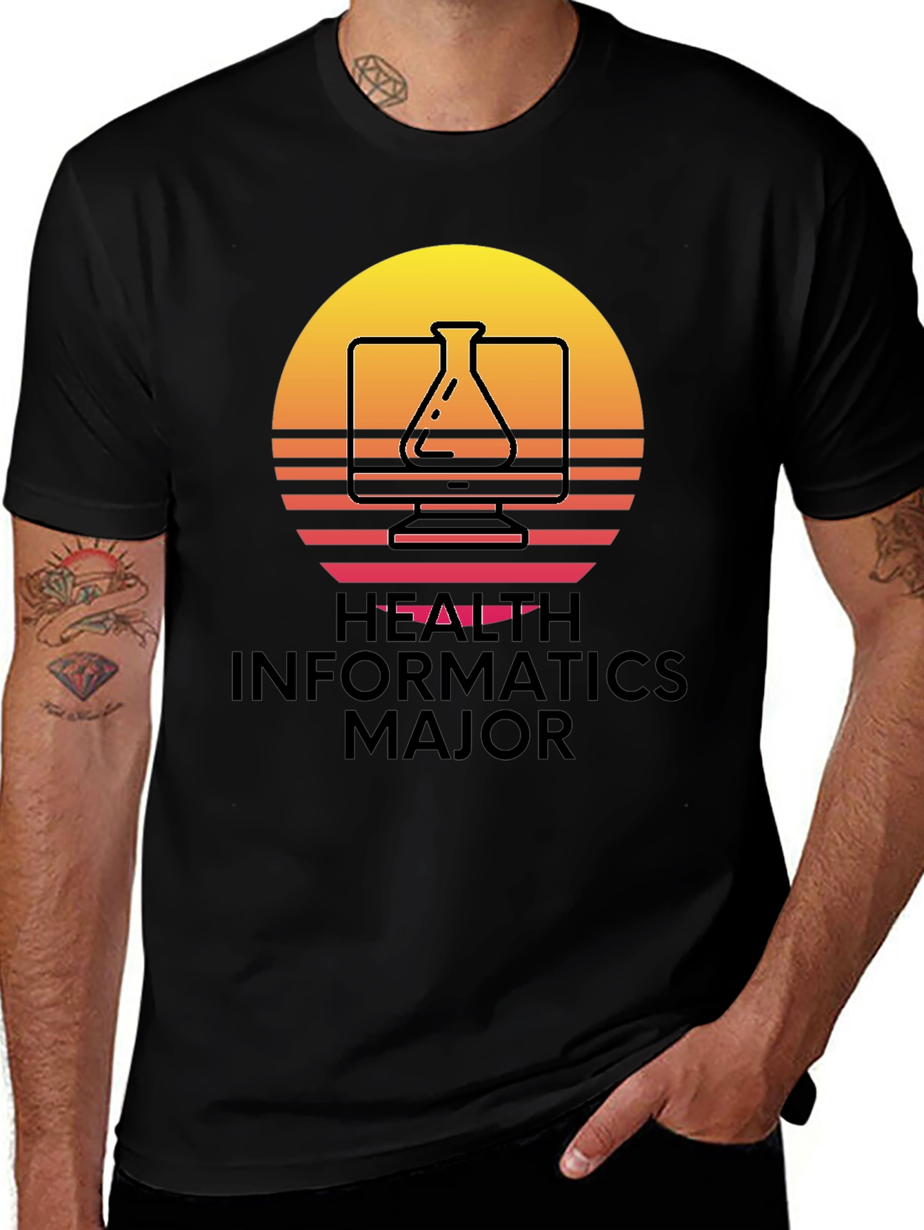 Health Informatics Major T-Shirt Retro Design