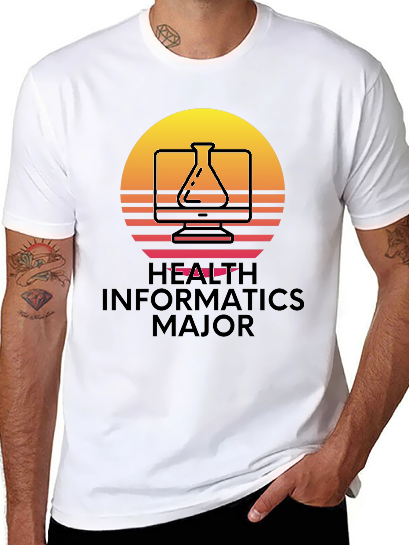Health Informatics Major T-Shirt Retro Design