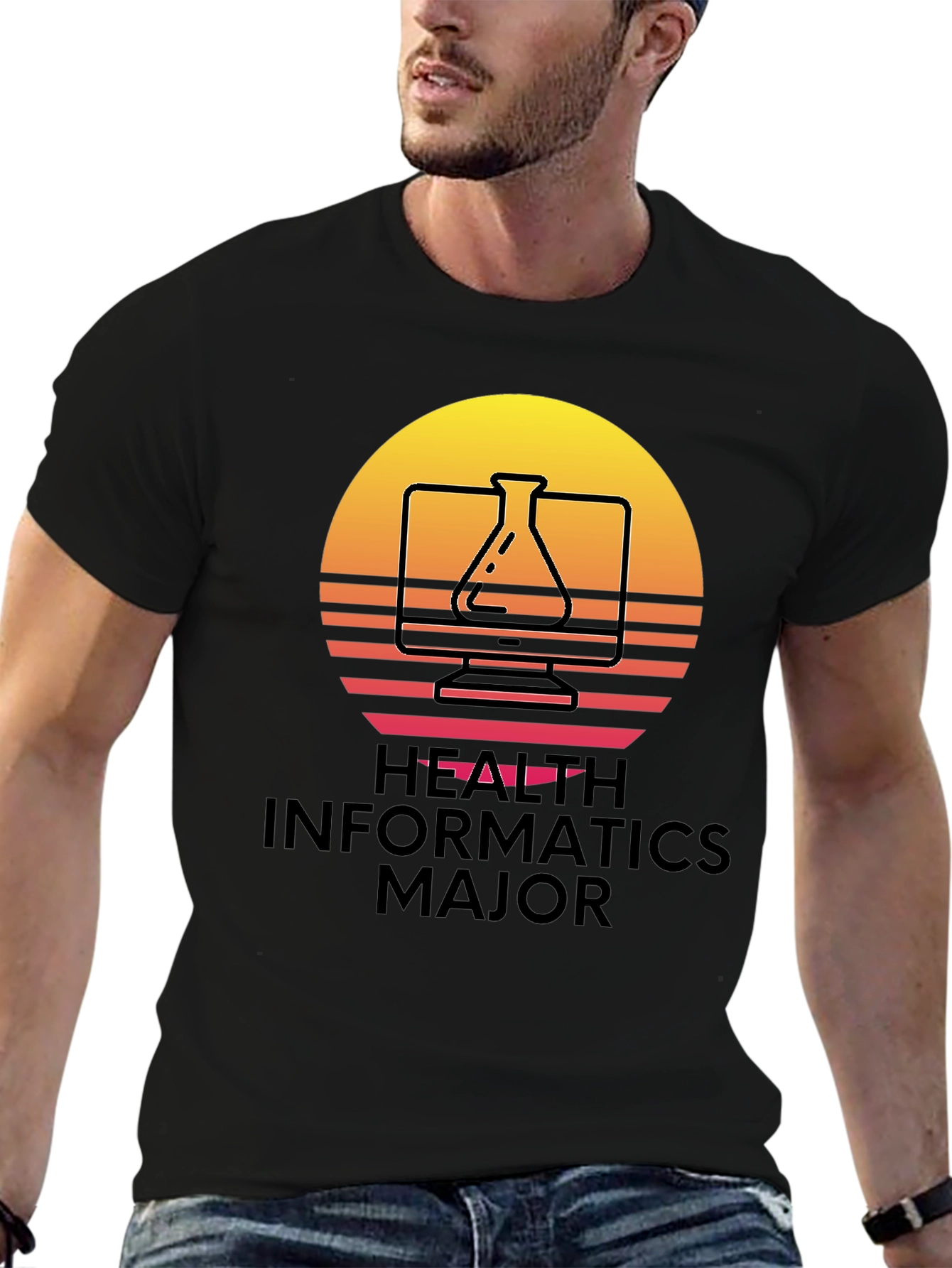 Health Informatics Major T-Shirt Retro Design
