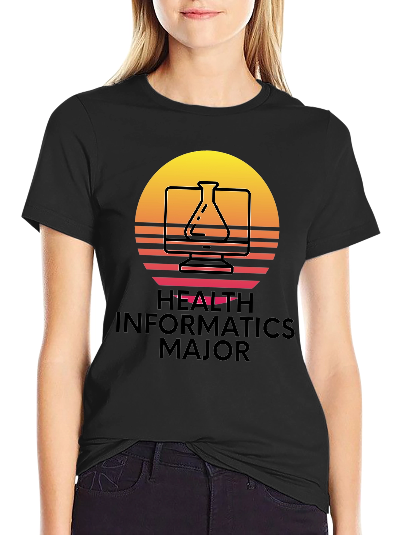 Health Informatics Major T-Shirt Retro Design