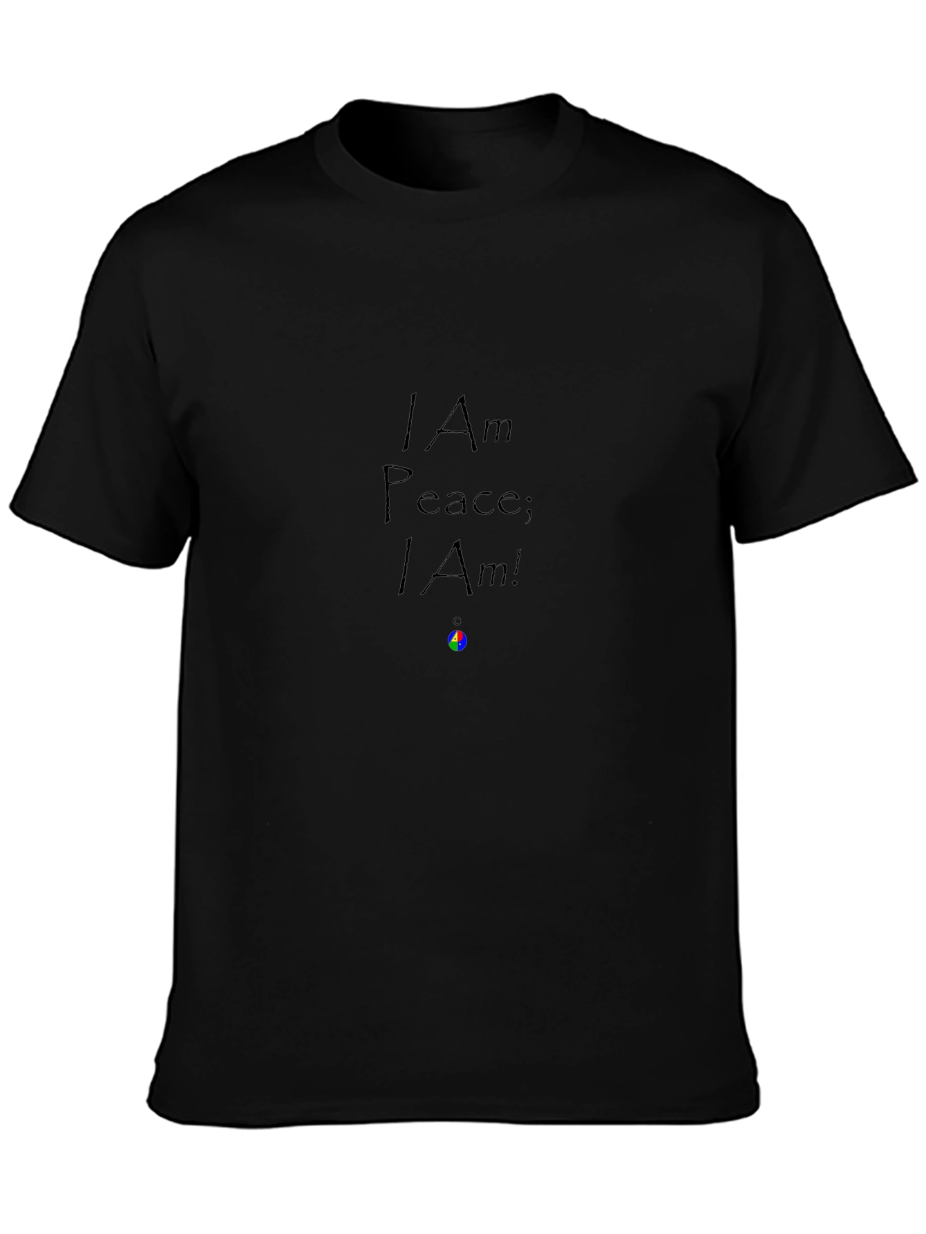 I Am Peace Tee - Black Relaxed Fit Shirt
