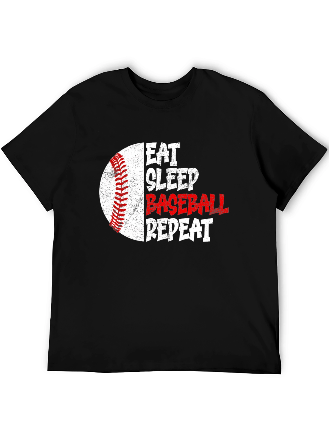 Eat Sleep Baseball Repeat Graphic Tee