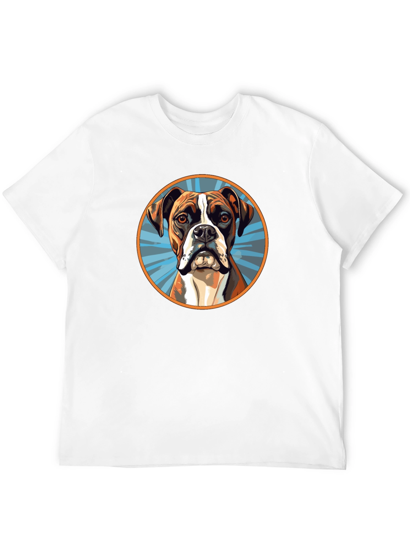 Boxer Dog Graphic Tee - Black Cotton Blend