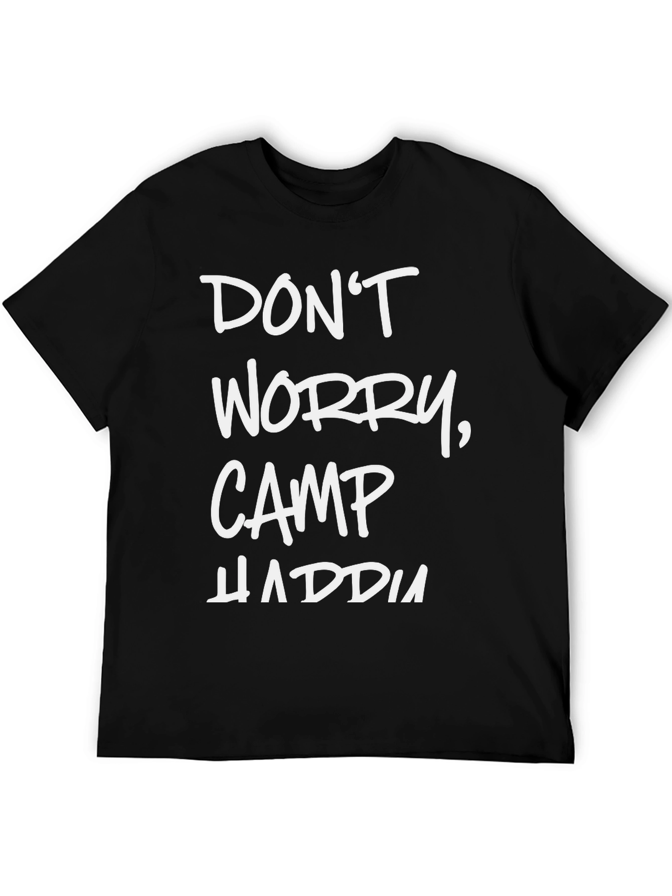 Dont Worry Camp HADDIA Black Tee