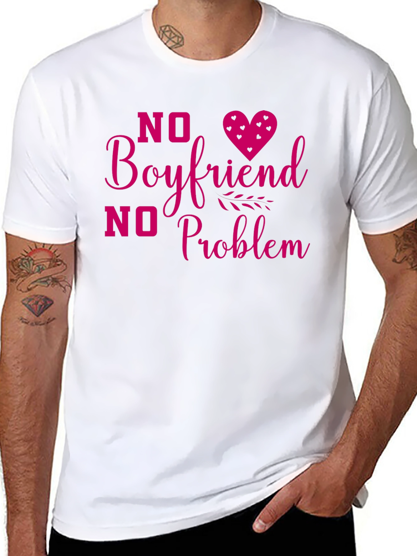 No Boyfriend No Problem Graphic T-Shirt