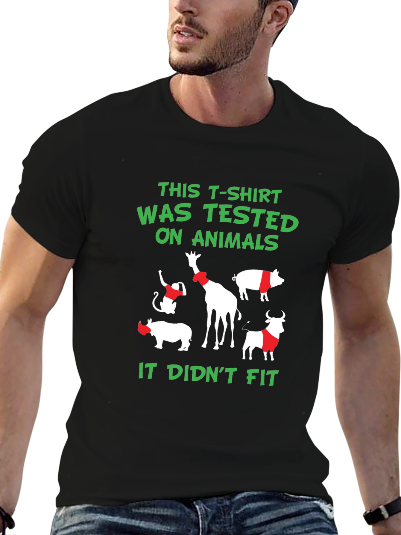 Animal Tested T-Shirt - Funny Vegan Tee