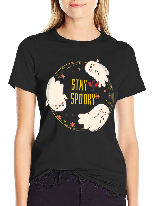 Stay Spooky Ghost Graphic Tee - Halloween T-Shirt