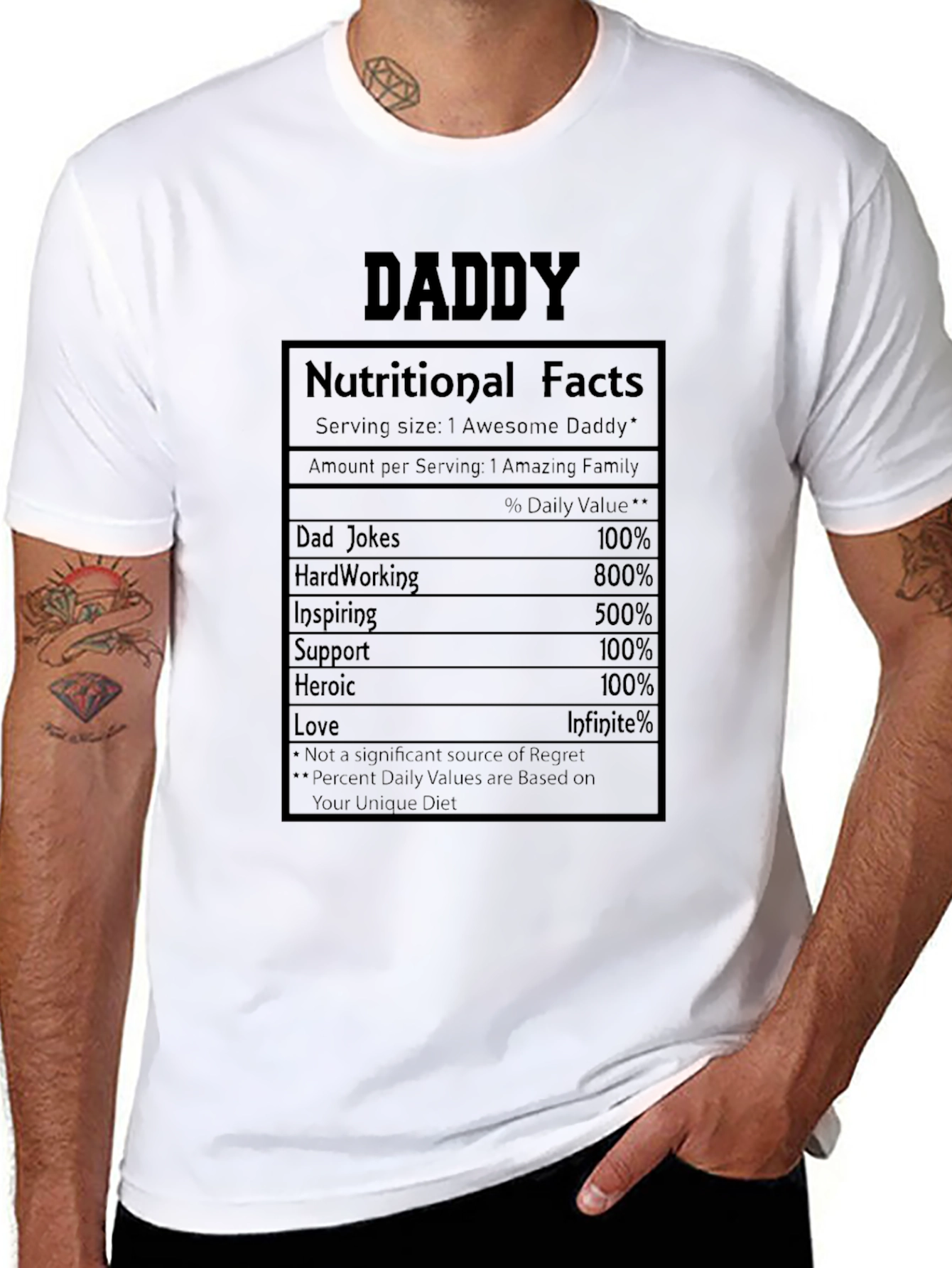 Daddy Nutritional Facts Graphic Tee