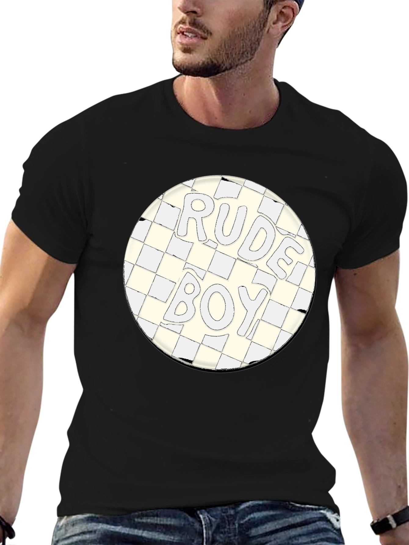 Rude Boy Graphic Black T-Shirt