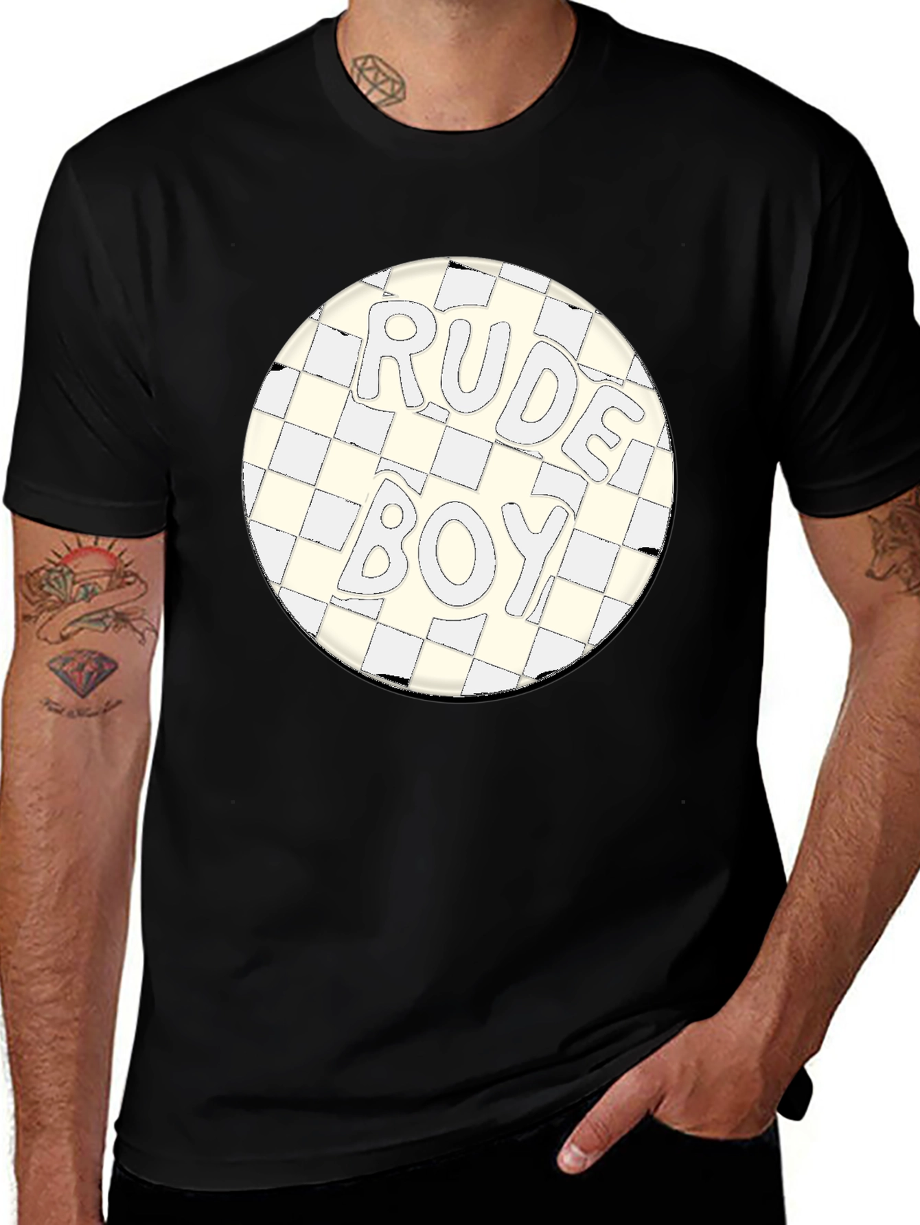 Rude Boy Graphic Black T-Shirt