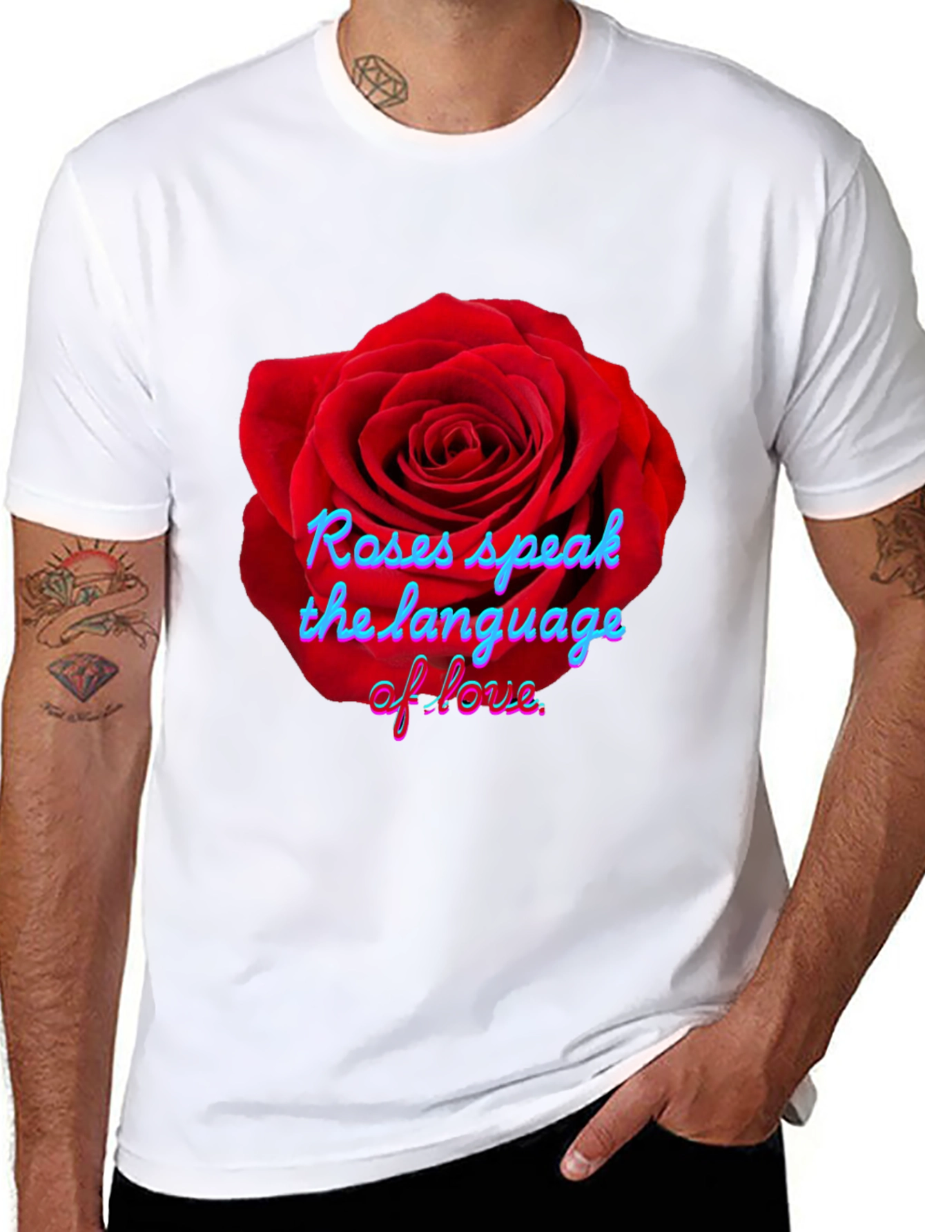 Roses Speak Black T-Shirt