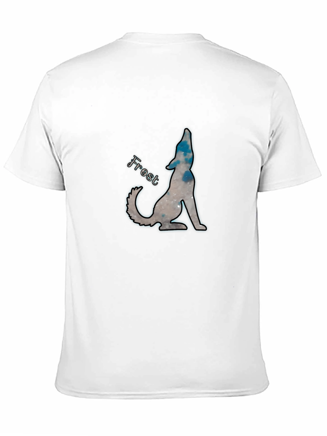 Frost Wolf Graphic Tee - Black Cotton Blend