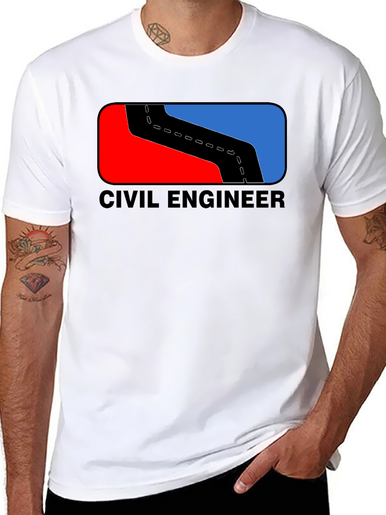 Civil Engineer T-Shirt Road Design