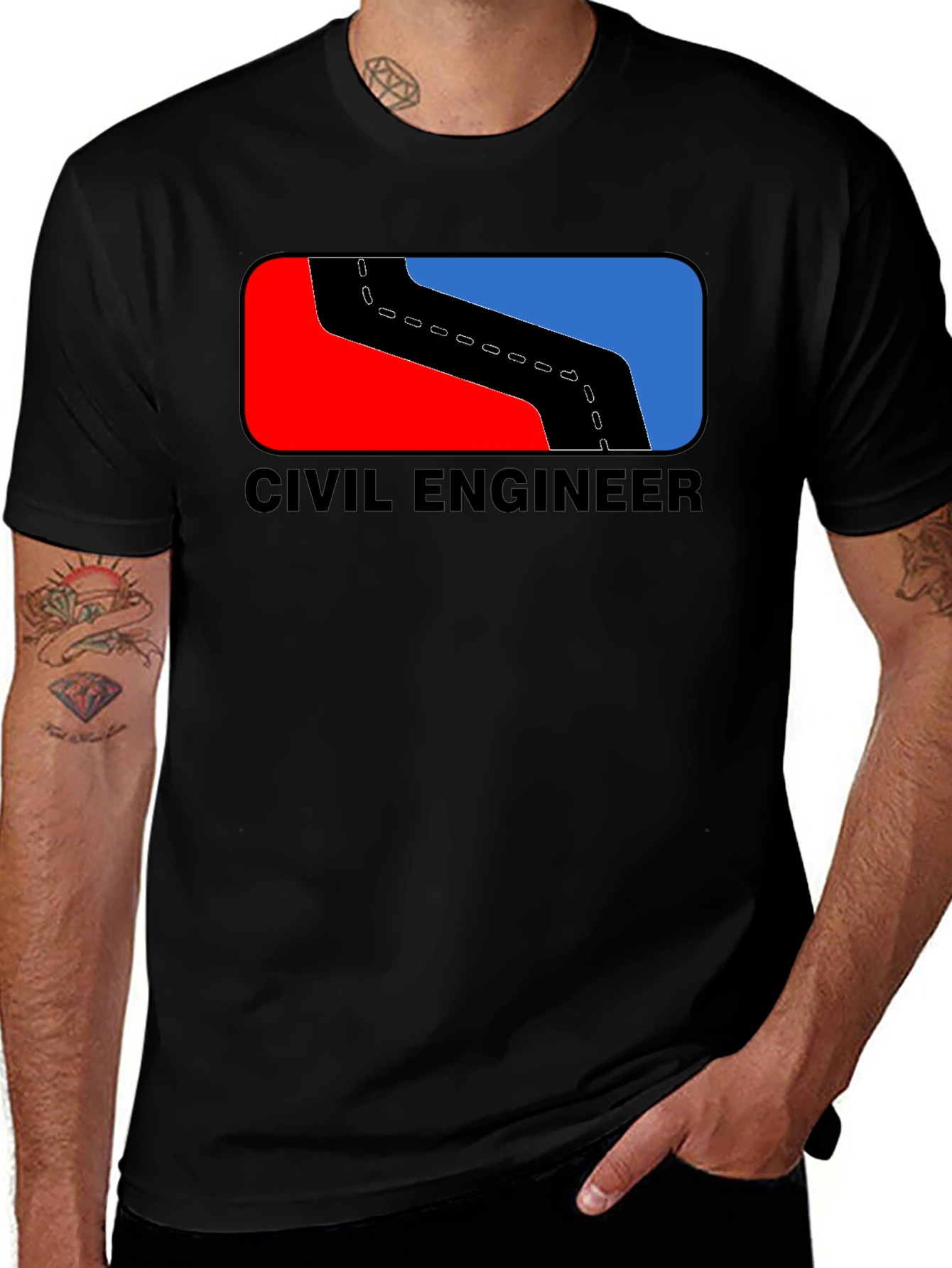 Civil Engineer T-Shirt Road Design