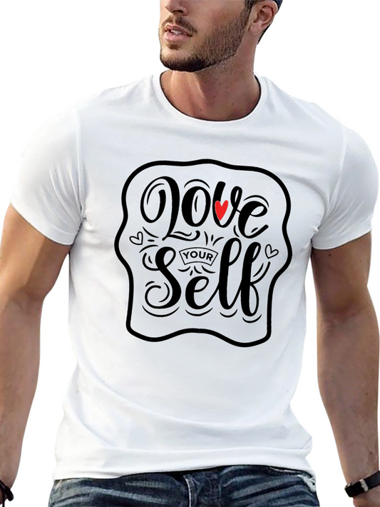Love Yourself T-Shirt - Black Stylish Graphic Tee
