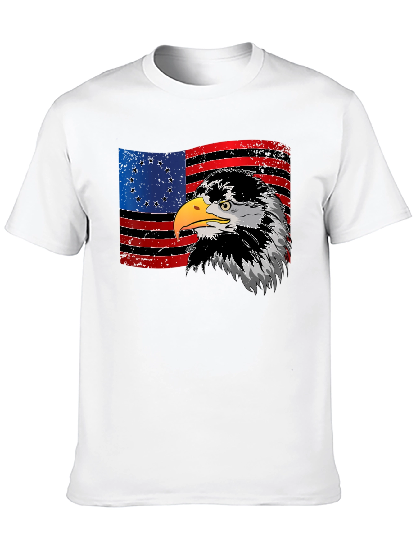 Eagle & Betsy Ross Flag Graphic T-Shirt