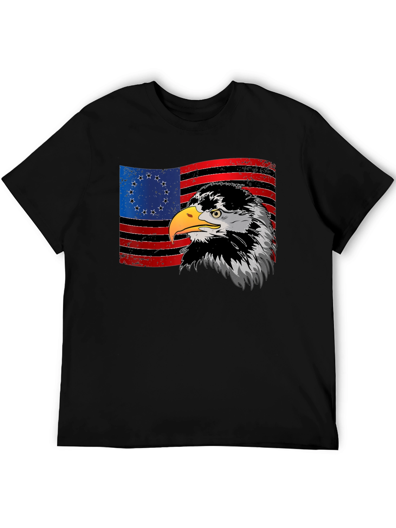 Eagle & Betsy Ross Flag Graphic T-Shirt