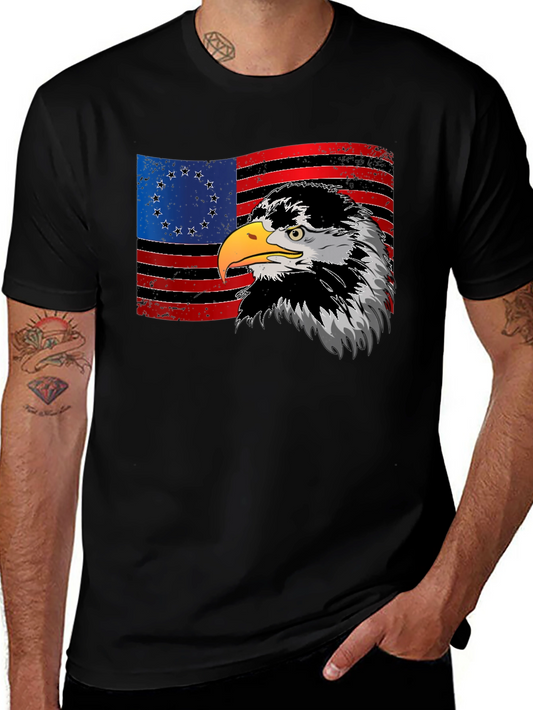 Eagle & Betsy Ross Flag Graphic T-Shirt