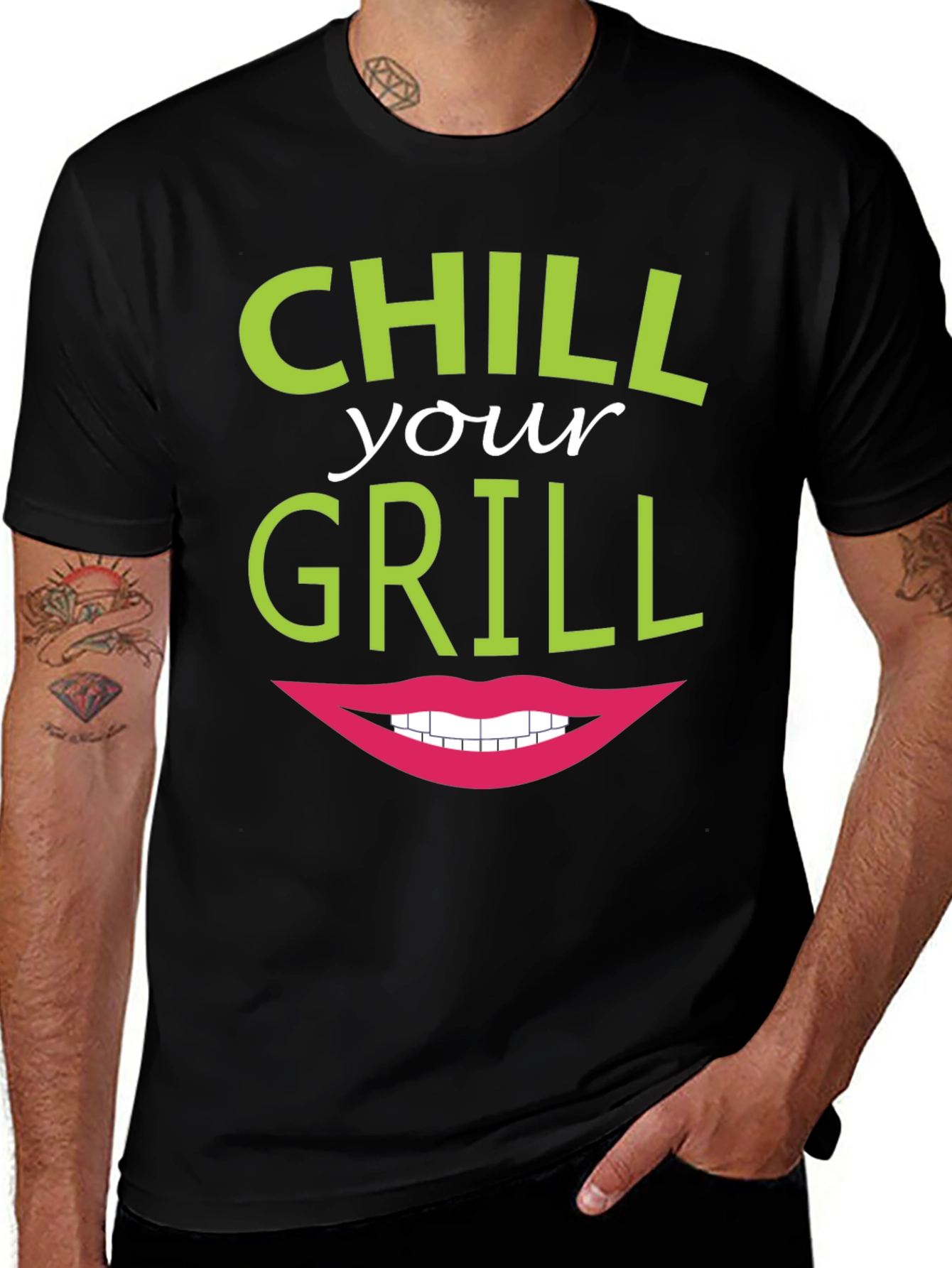 Chill Your Grill Funny Graphic T-Shirt