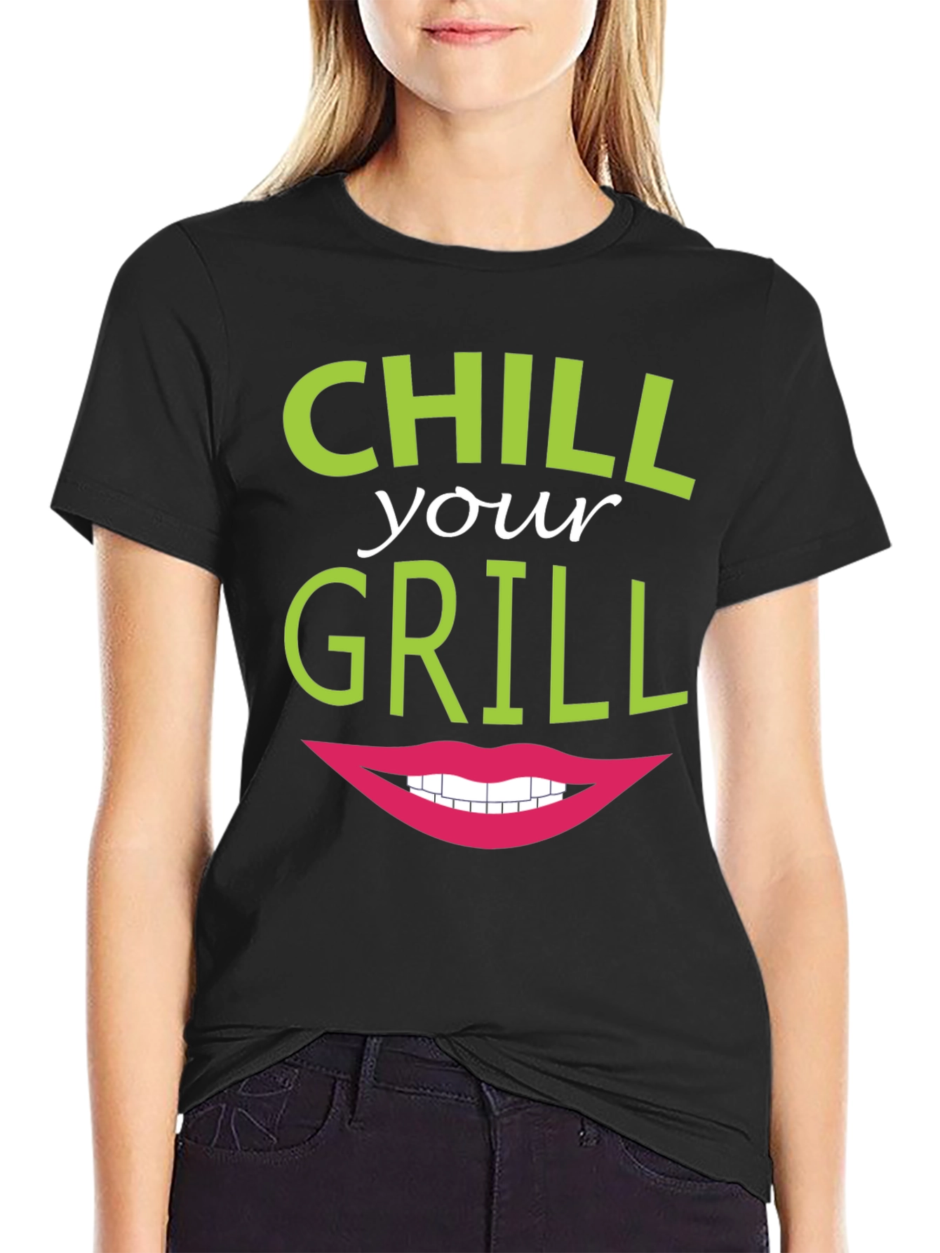 Chill Your Grill Funny Graphic T-Shirt