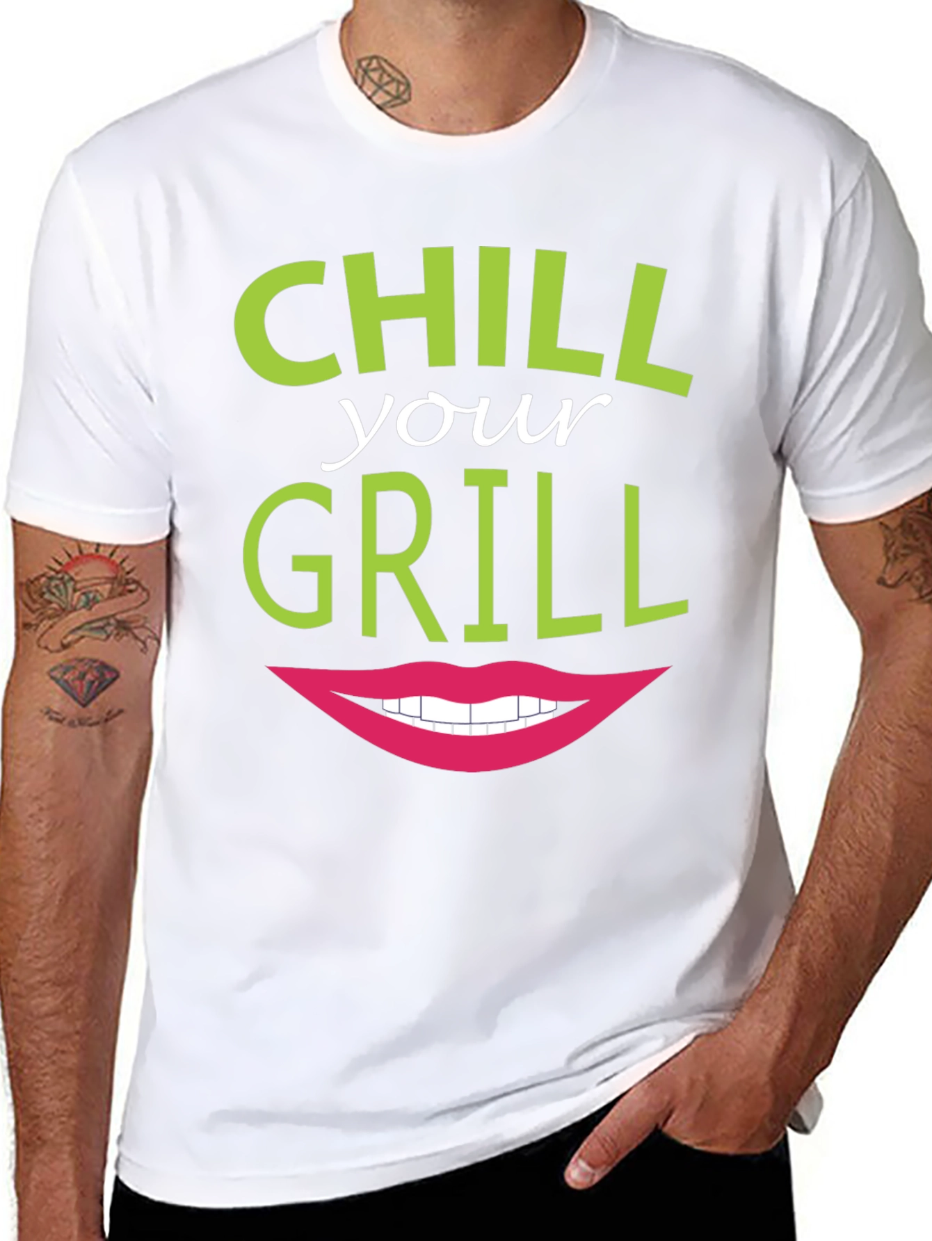 Chill Your Grill Funny Graphic T-Shirt