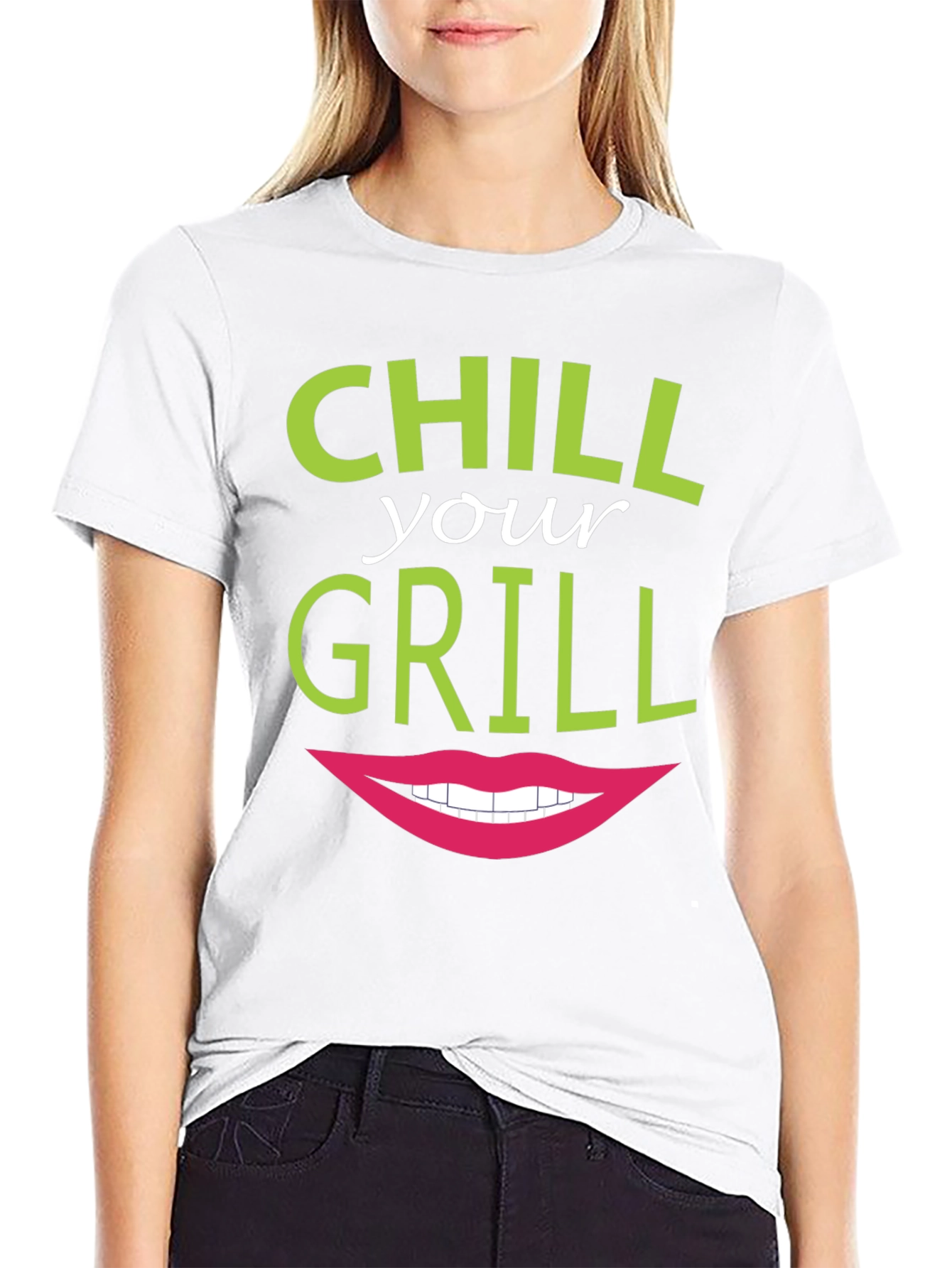 Chill Your Grill Funny Graphic T-Shirt