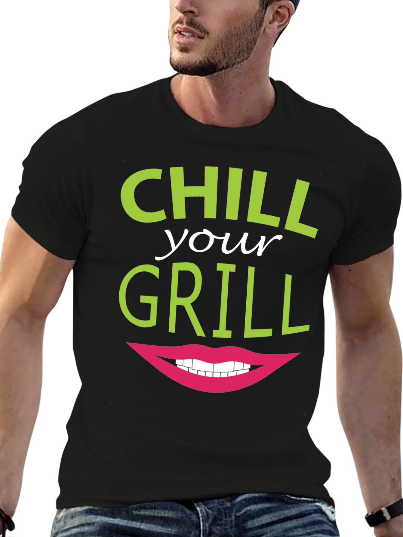 Chill Your Grill Funny Graphic T-Shirt
