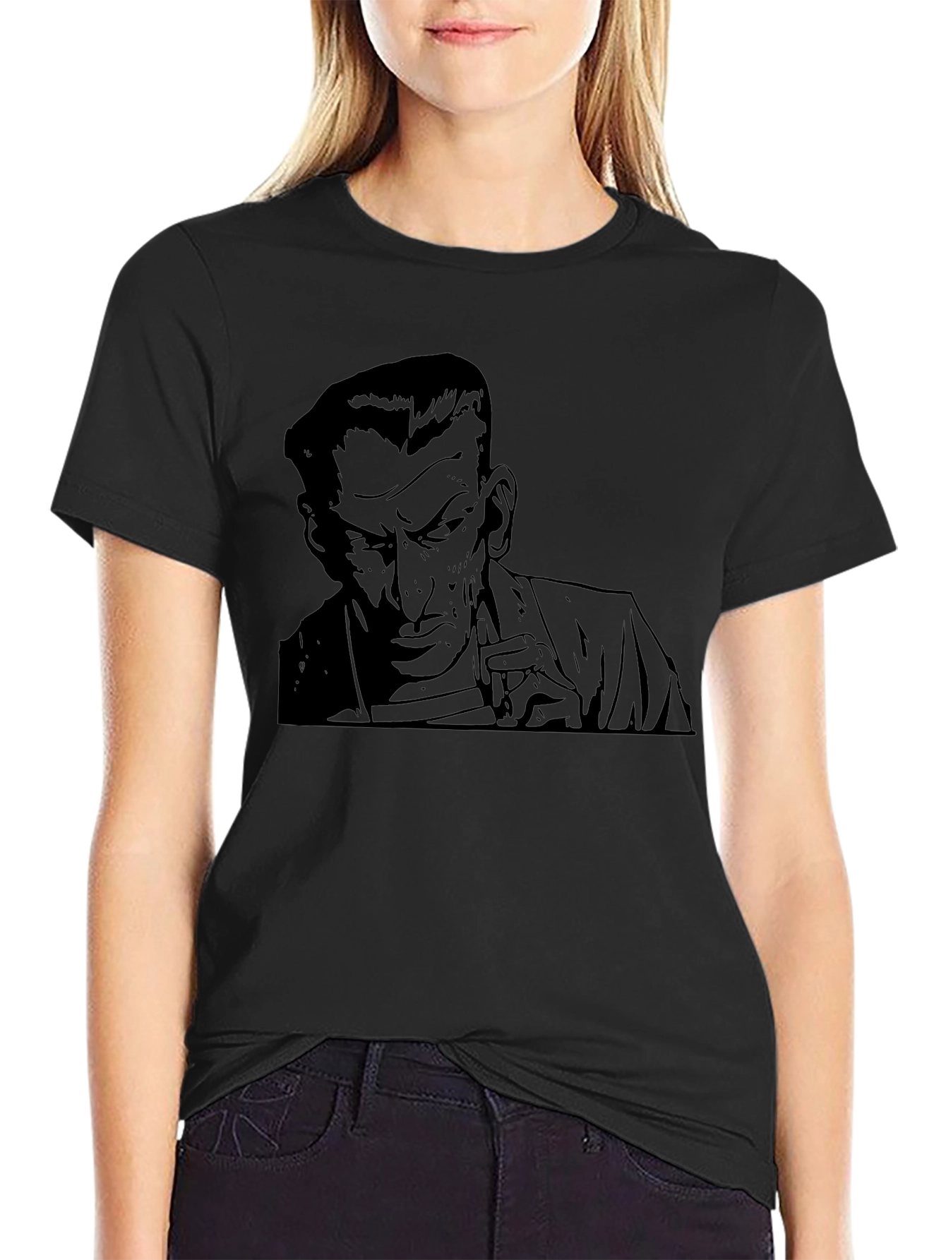 Mens Graphic Print T-Shirt - Retro Noir Design