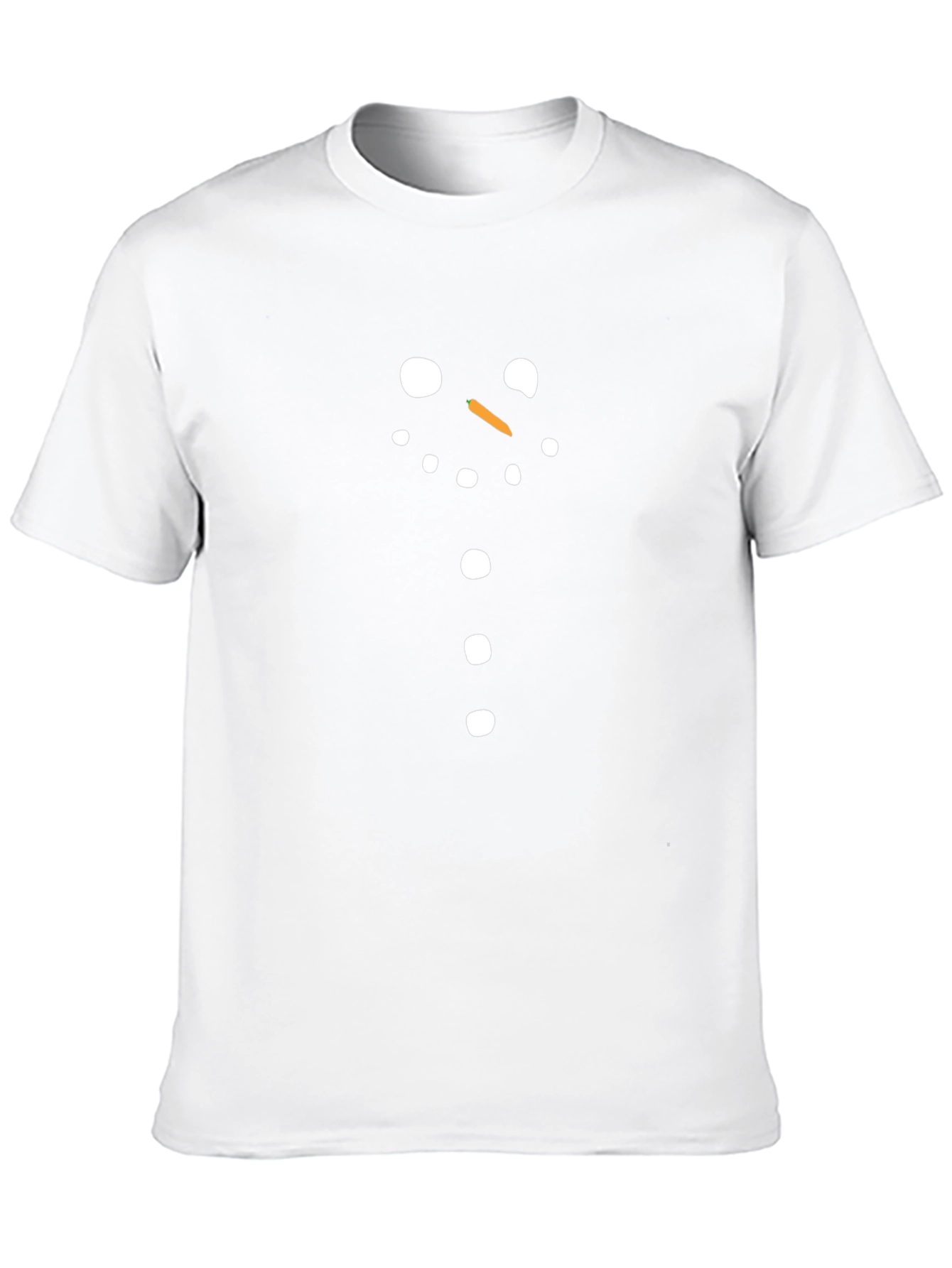 Snowman Face Graphic Tee - Holiday Festive Shirt