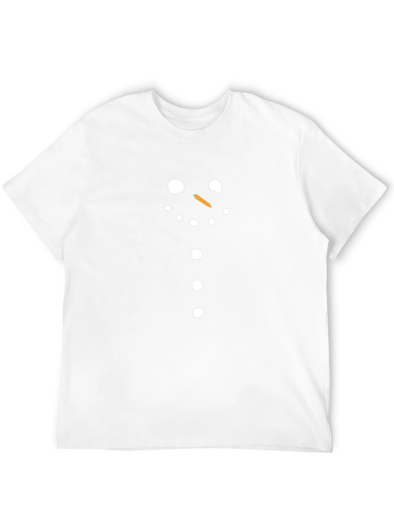 Snowman Face Graphic Tee - Holiday Festive Shirt