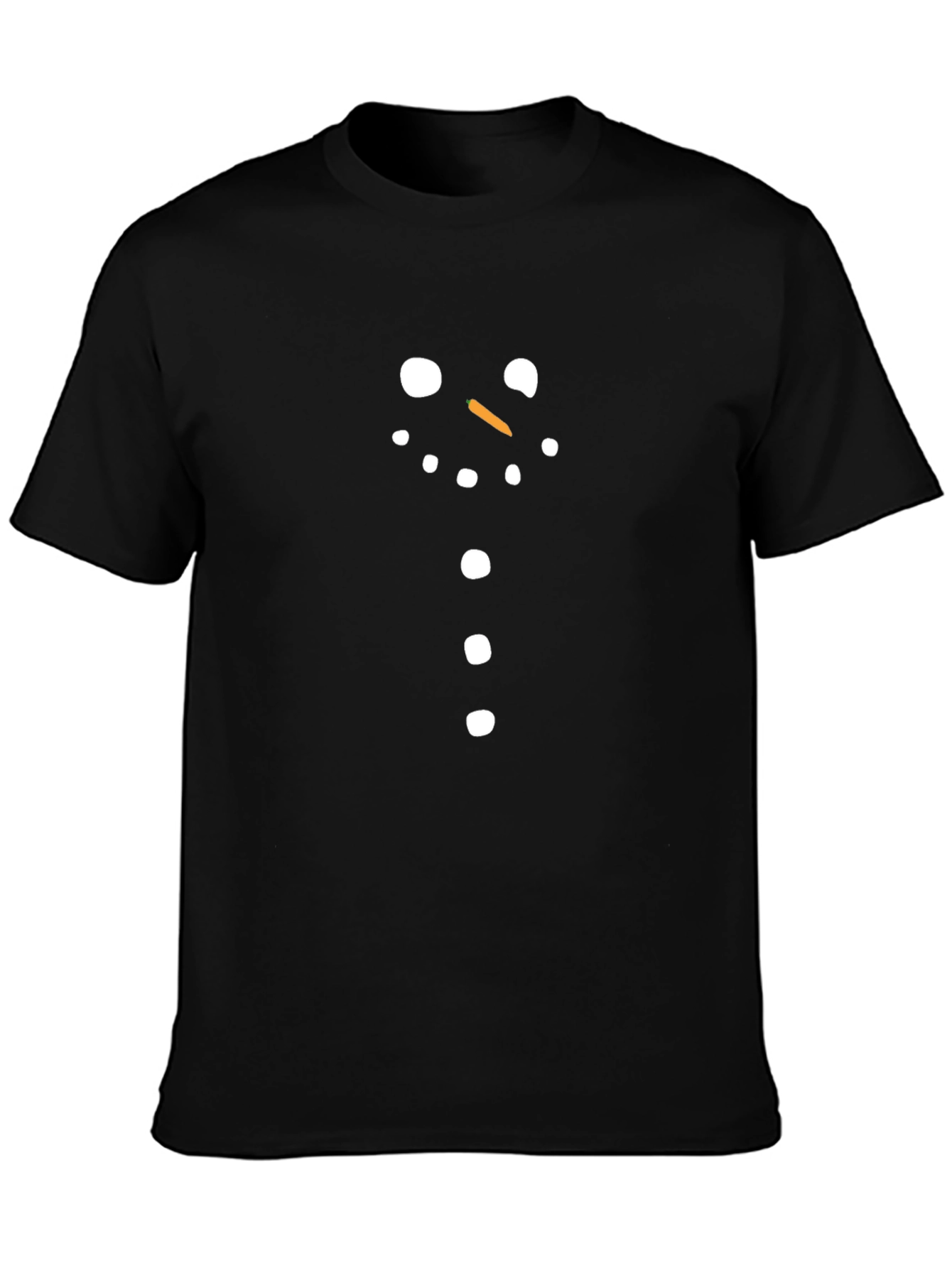 Snowman Face Graphic Tee - Holiday Festive Shirt