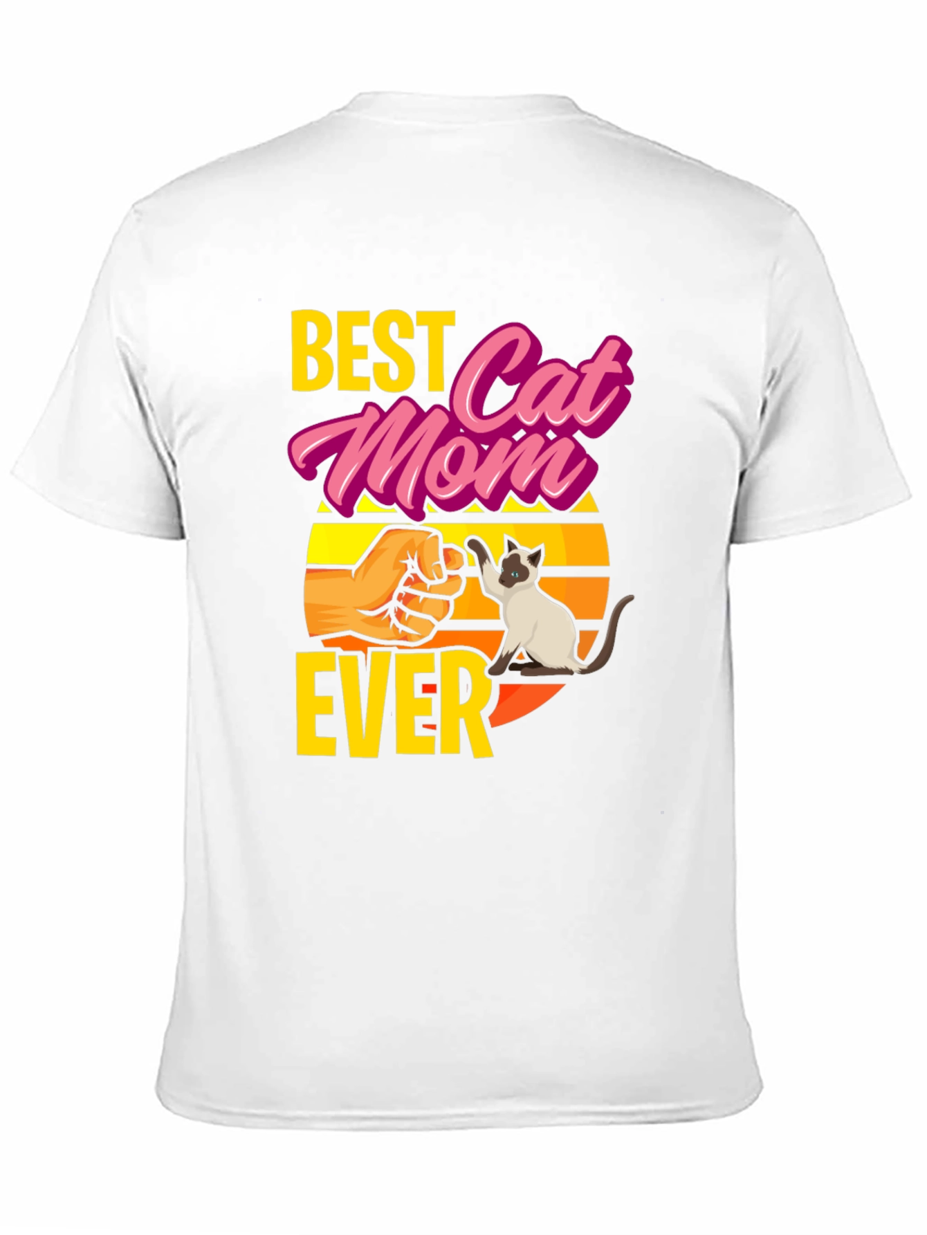 Best Cat Mom Ever Graphic T-Shirt - Novelty Gift
