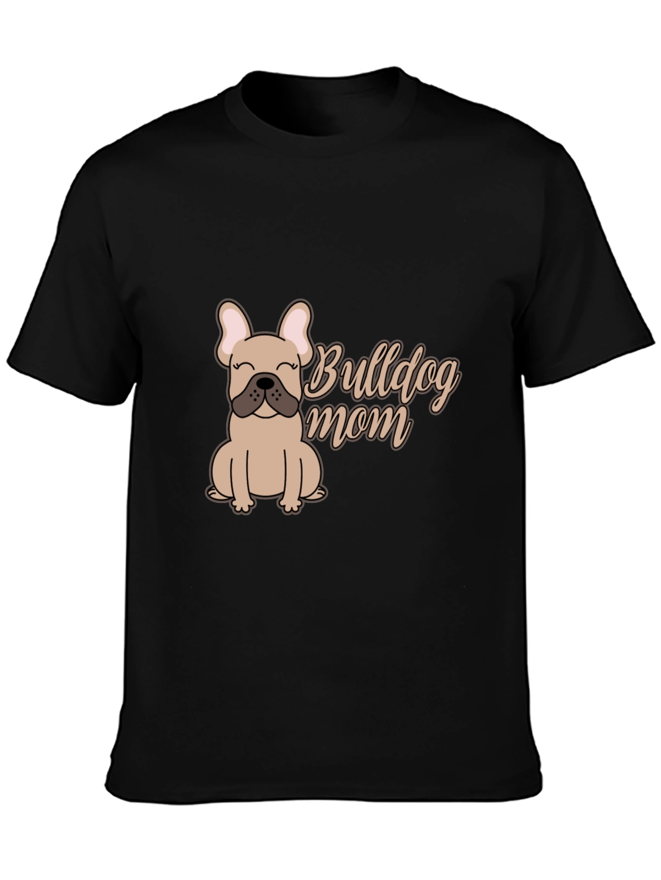 Bulldog Mom Graphic Tee - Soft Cotton Blend