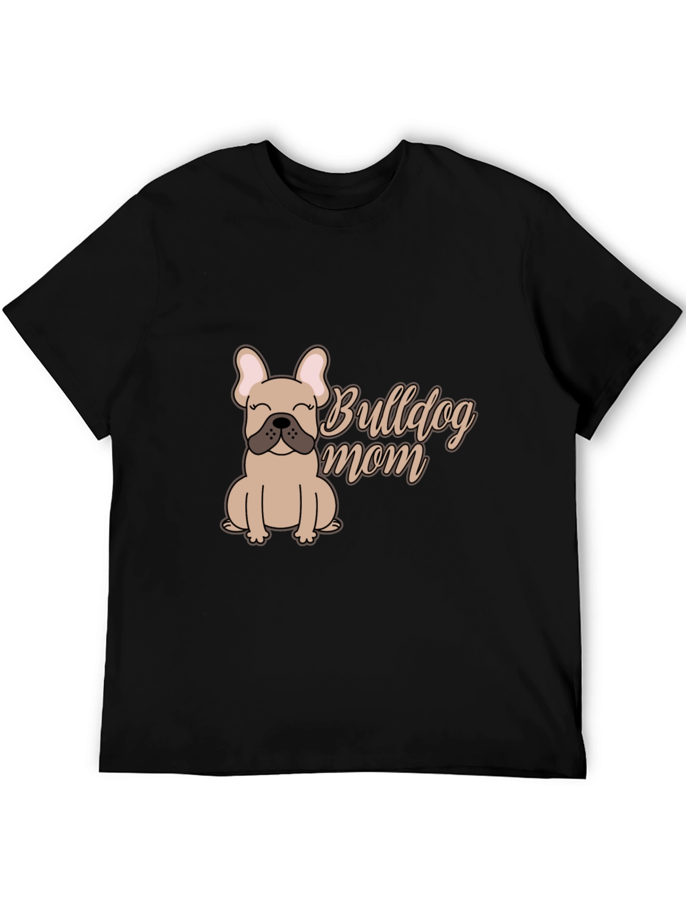 Bulldog Mom Graphic Tee - Soft Cotton Blend