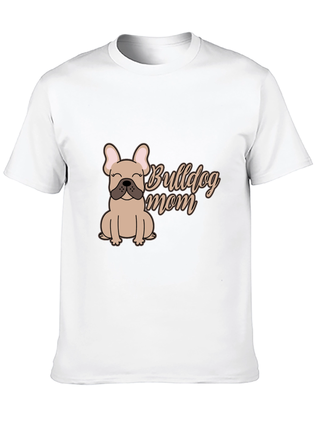 Bulldog Mom Graphic Tee - Soft Cotton Blend