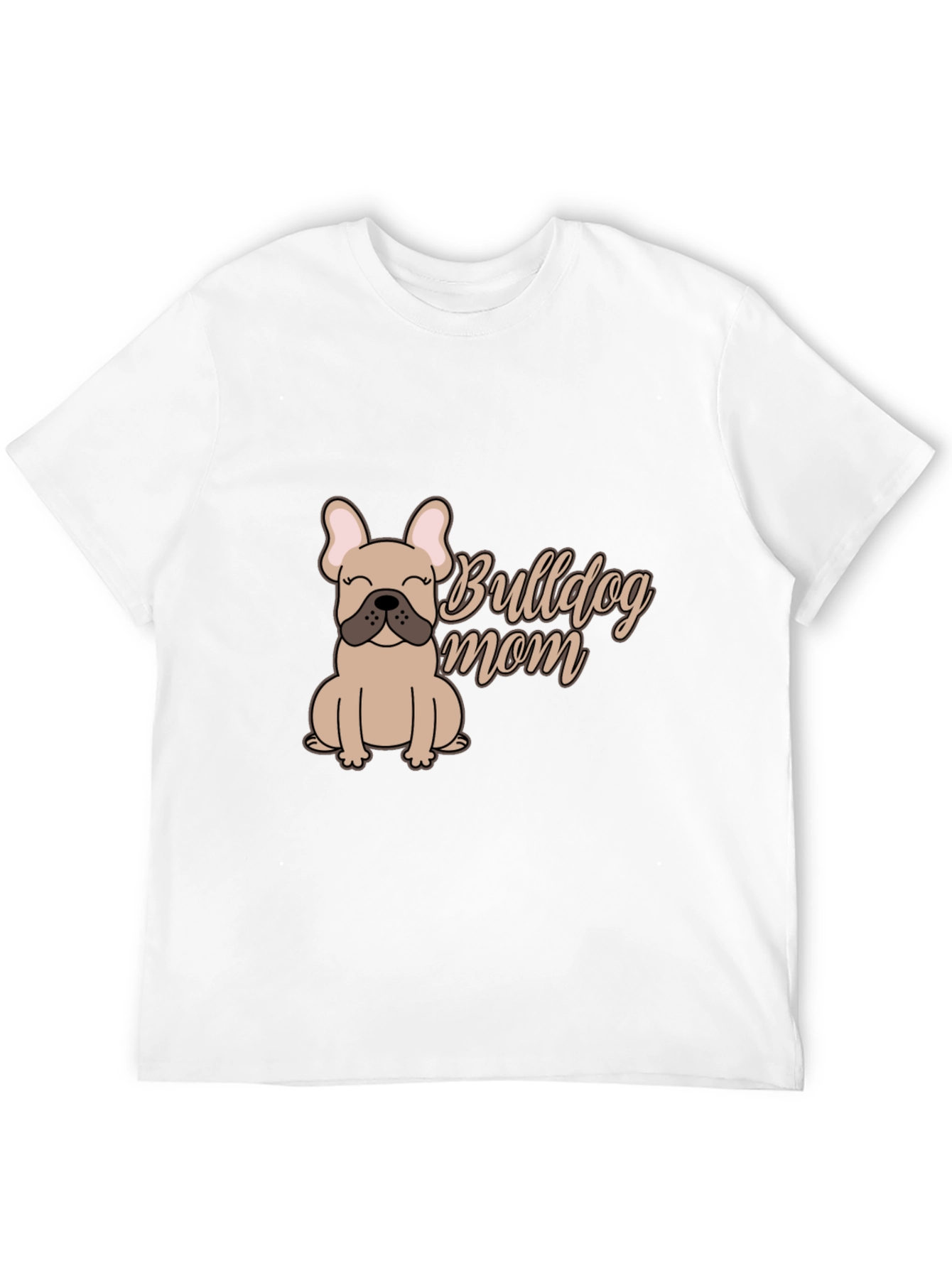 Bulldog Mom Graphic Tee - Soft Cotton Blend