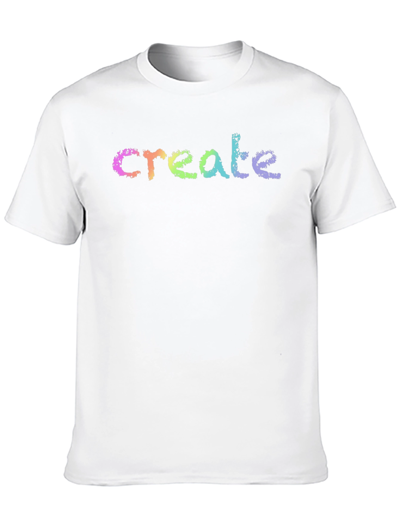 Create Rainbow T-Shirt - Black Cotton Tee