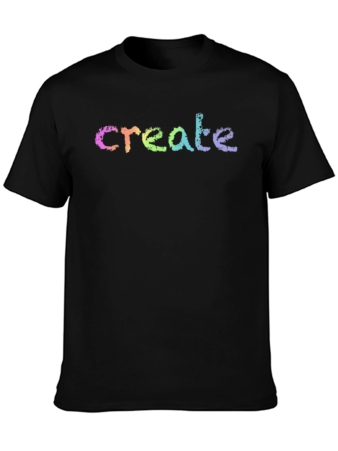 Create Rainbow T-Shirt - Black Cotton Tee