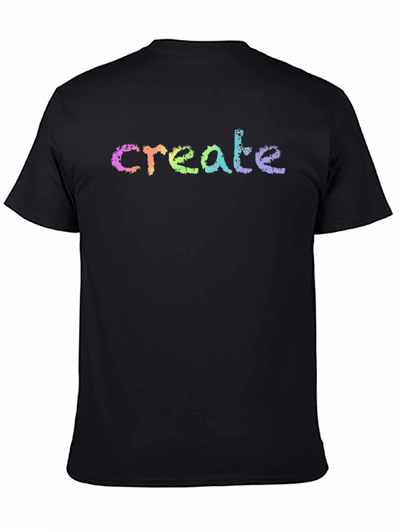Create Rainbow T-Shirt - Black Cotton Tee