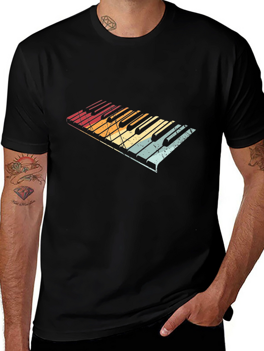 Vintage Piano Keys Graphic Tee