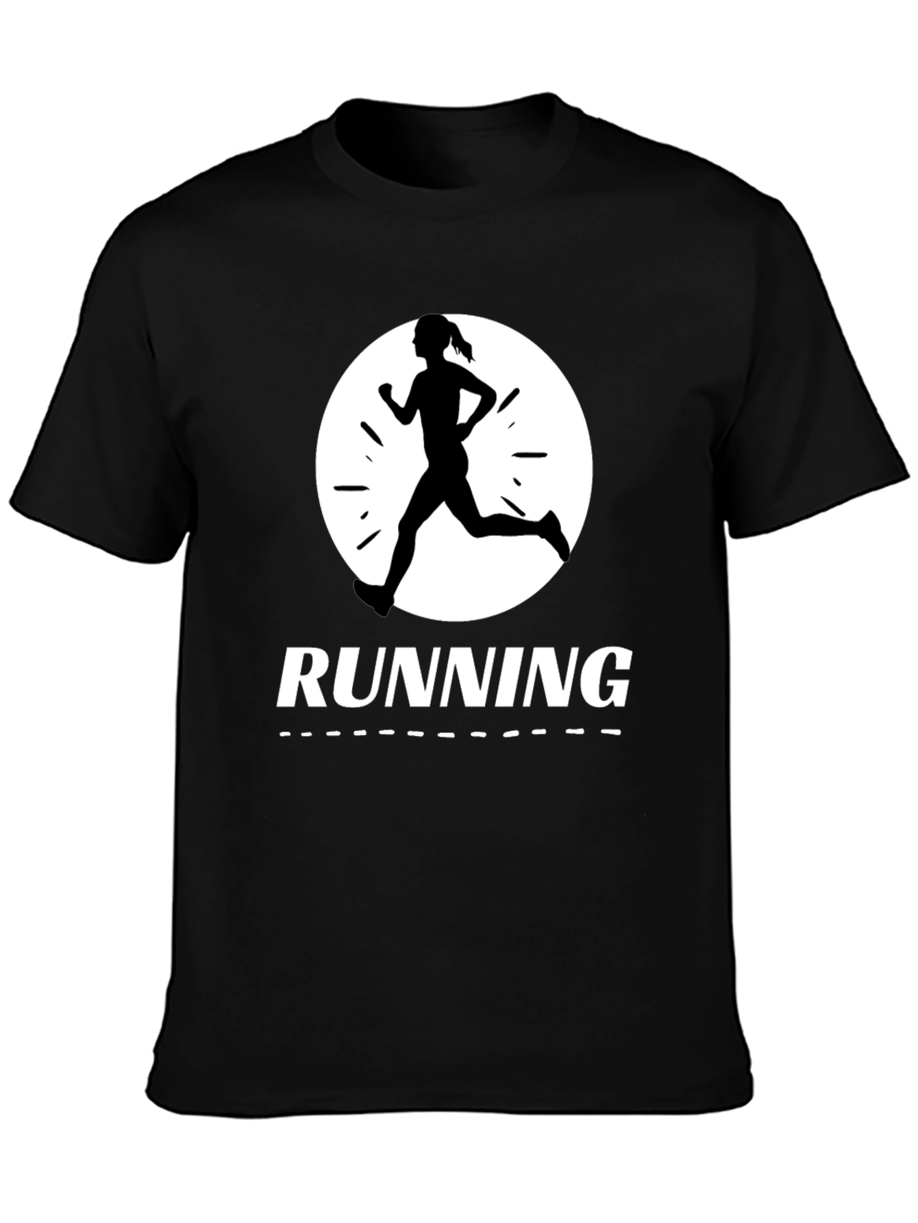 Running Silhouette Graphic Black T-Shirt