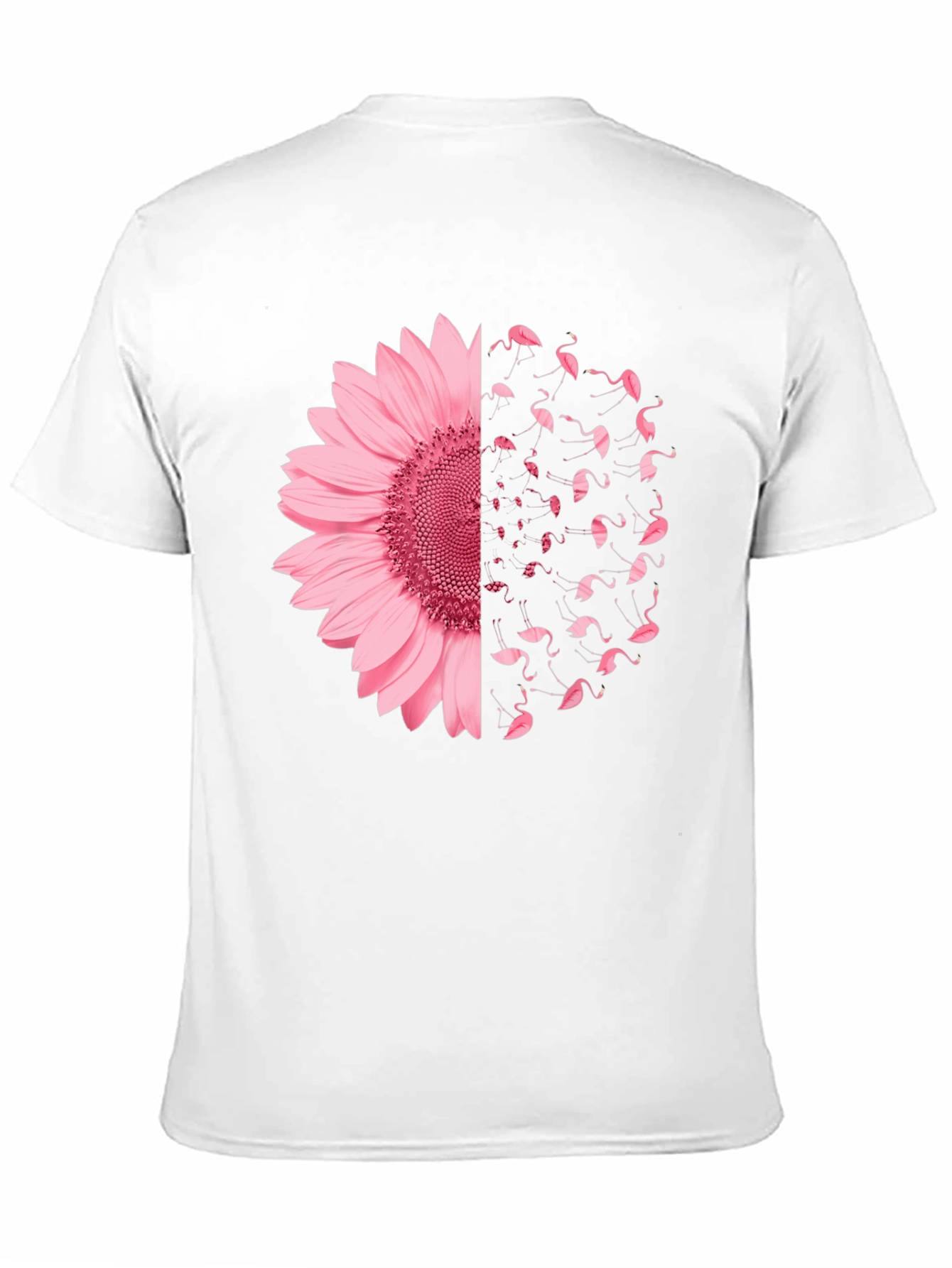Pink Sunflower Flamingo Graphic Tee