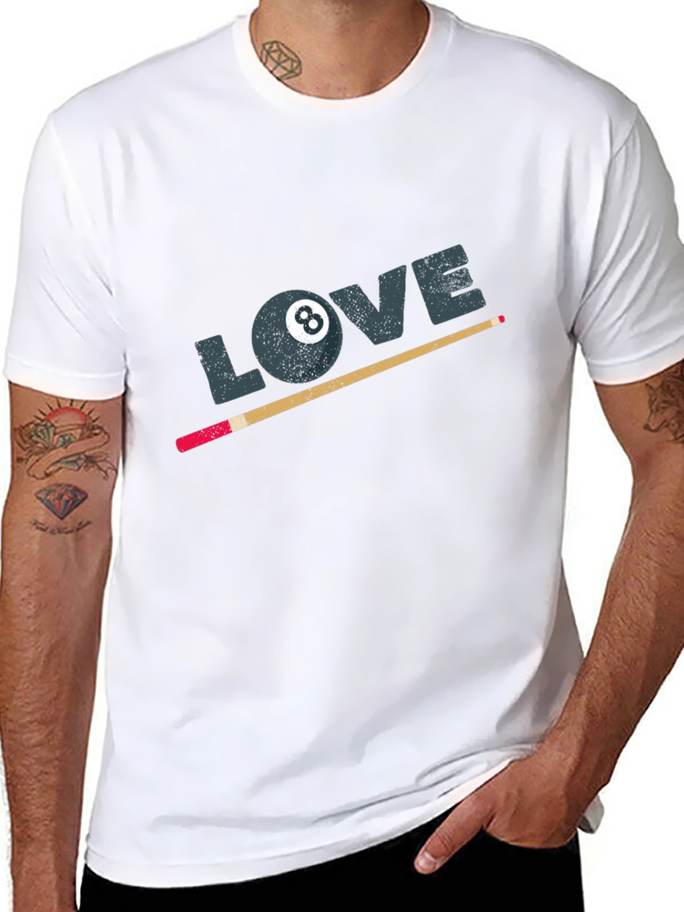 8-Ball LOVE Graphic T-Shirt